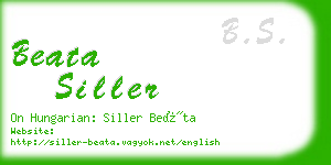 beata siller business card